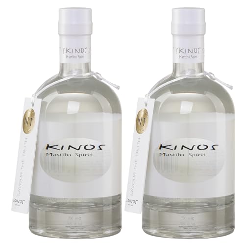 Skinos Mastiha Spirit Likör 2x 0,7l Flasche | Nr. 1 griechischer Liköre | Destillerie D&S | 30% Vol. | +20ml Jassas Olivenöl