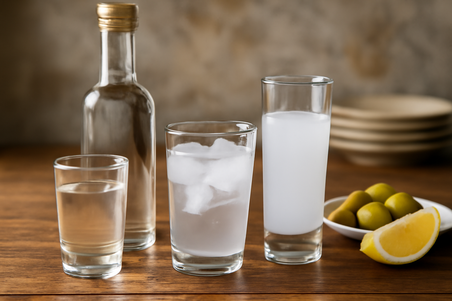 Serviervarianten von Ouzo: Pur, auf Eis und mit Wasser – so passt die Trinkweise zum Anlass – ouzo serviertipps